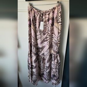 Unsubscribed 100% Silk Floral Maxi Skirt